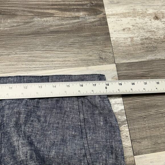 Brooks Brothers Red Fleece Blue Tan Mens 36 Flat Front Linen Chino Shorts EUC - Picture 5 of 10